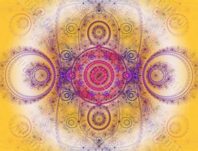 The abstract color fractal image