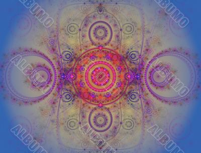 The abstract color fractal image