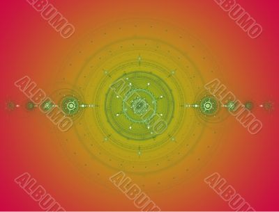 The abstract color fractal image