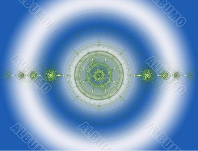 The abstract color fractal image