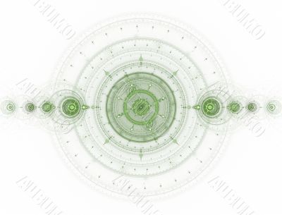 The abstract color fractal image