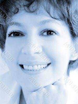 Closeup of a smiling woman