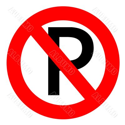 No parking sign