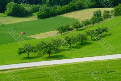 tractor on a field