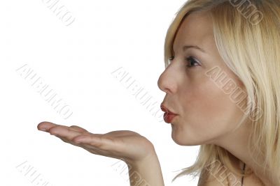 blowing woman