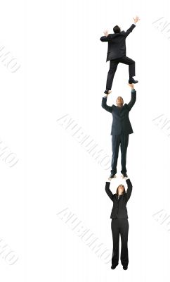 business people climbing up - growth