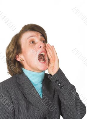 business woman shouting 2