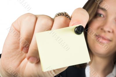 business woman reminder