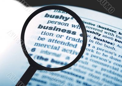 Business word in dictionary