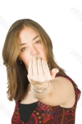 come here beautiful woman