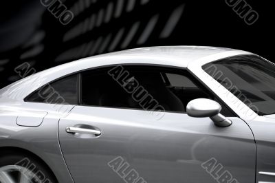 silver sports car