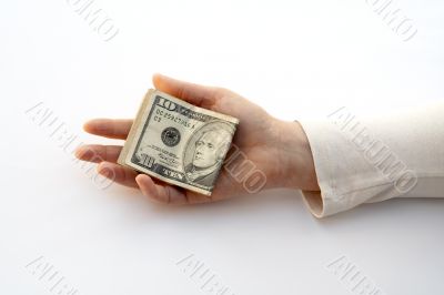 Hand offering money