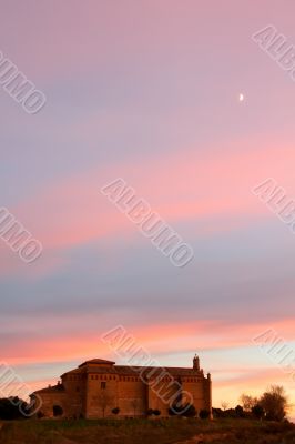 The moon over the old Chapel