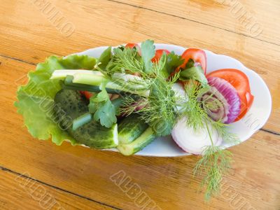 Appetizing vegetable salad