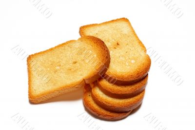 Some slices of toasted bread
