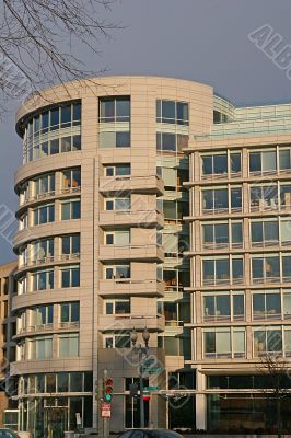 Round Building in Morning