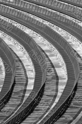 Black and White Benches