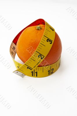 Orange with tape measure