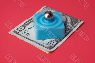 marble steel and ten dollar bill