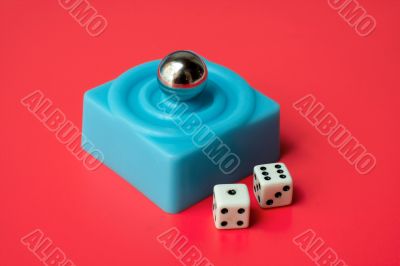 marble steel and dices