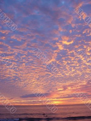 Beautiful sunset over the ocean