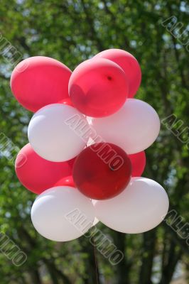 Red and White Baloons