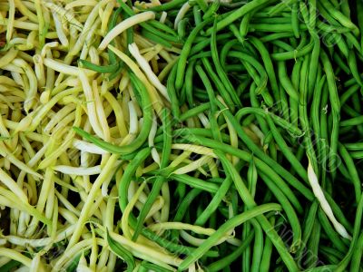 Background of string beans
