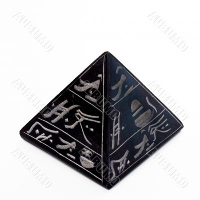 Black pyramid on a white background