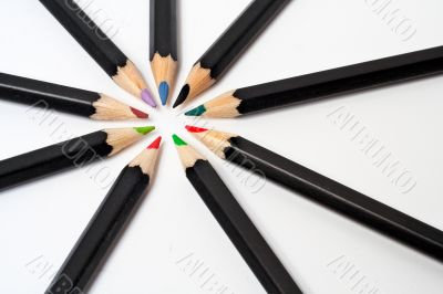 Colored school pencils