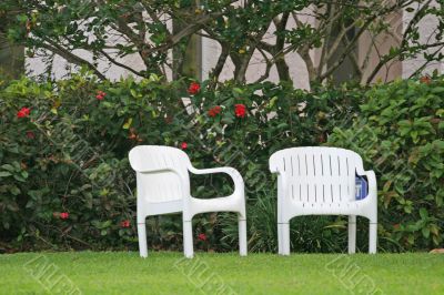 Two Chairs on Lawn