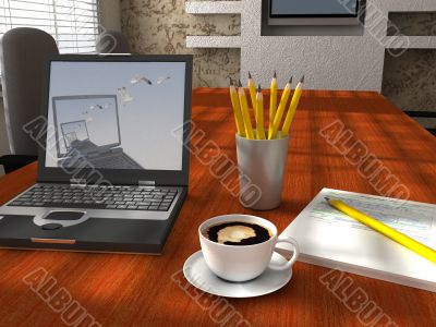 Office in the morning