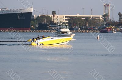 Cigarette Boat and Queen Mary