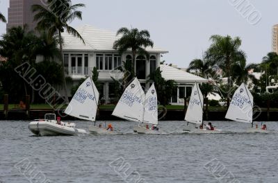 Five Sailboats