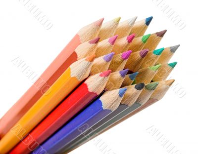 colors in perspective over white