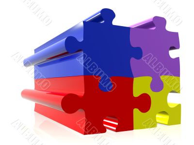 coloured puzzle pieces