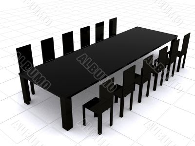 business meeting - 3d rendering