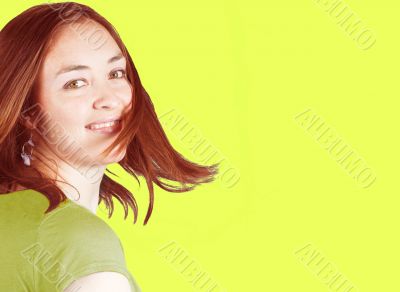 beautiful portrait of a red head woman