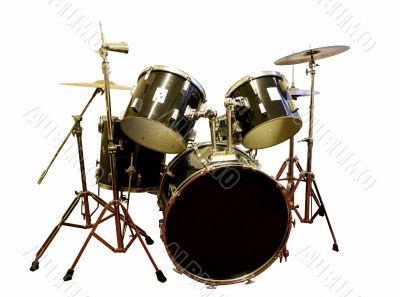 isolated drumset