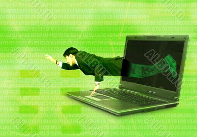 break free from technology- binary background