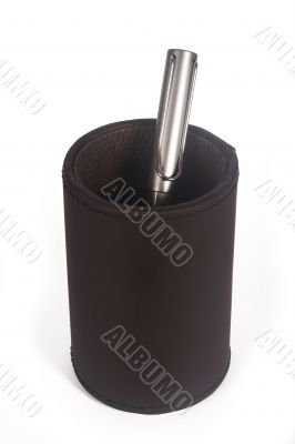 Fountain pen on cup holder