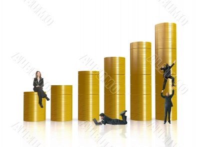 business financial environment - coin graph