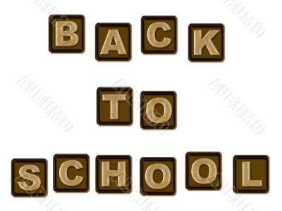 Back to School colorful text
