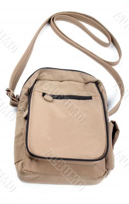 Beige handbag isolated