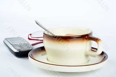 coffee with the spoon inside