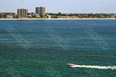 Speedboat in Bay