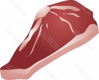 Raw beef steak