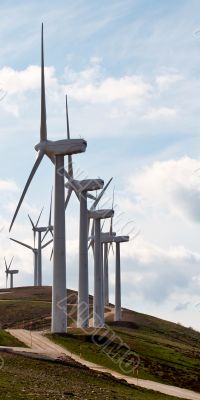 Wind turbines farm