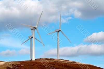 Wind turbines farm