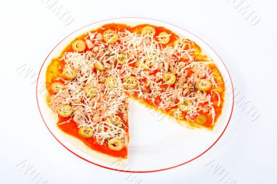 Detail of Italian pizza