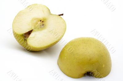 Two half apples